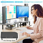 BONTEC 1 Pack 3 Height Adjustable Monitor Stand Riser - Image 6