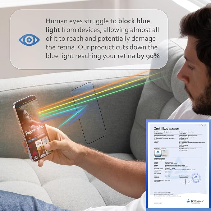 Deppa |2 Pack| Anti-Blue Light Screen Protector - Image 7