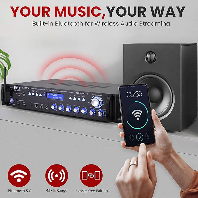 Pyle Multi Channel Bluetooth Preamplifier Receiver - Image 4