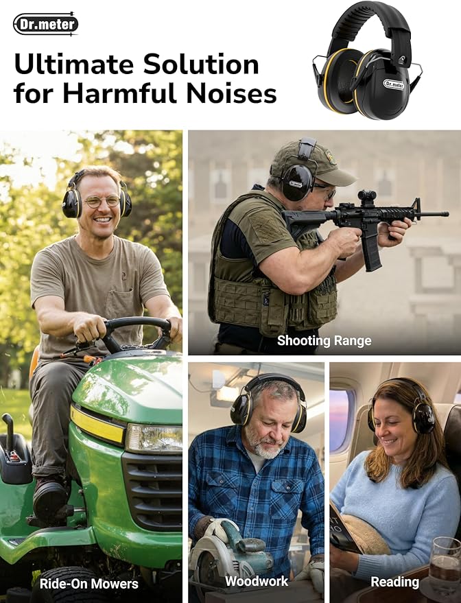 Dr.meter Noise Reduction Ear Muffs, Noise Cancelling Headphones - Image 4