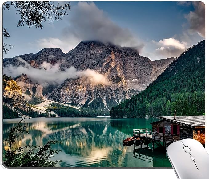 Hokafenle Mouse Pad, Natural Mountains Landscape Mouse Pad, Computer Mouse Mat by Hokafenle