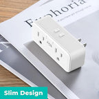 KMC Smart Plug Duo 4-Pack, 2-Outlet Wall Plug Extender, Smart Outlet Splitter - Image 3