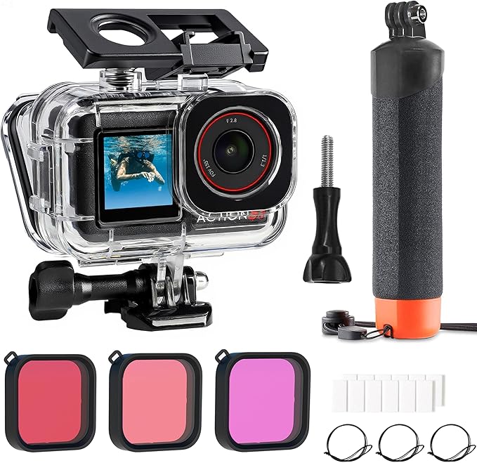 FitStill 164FT/50M Waterproof Case&3 Filters&Floating Hand Grip Stick Set by FitdesignkeepitFitStill