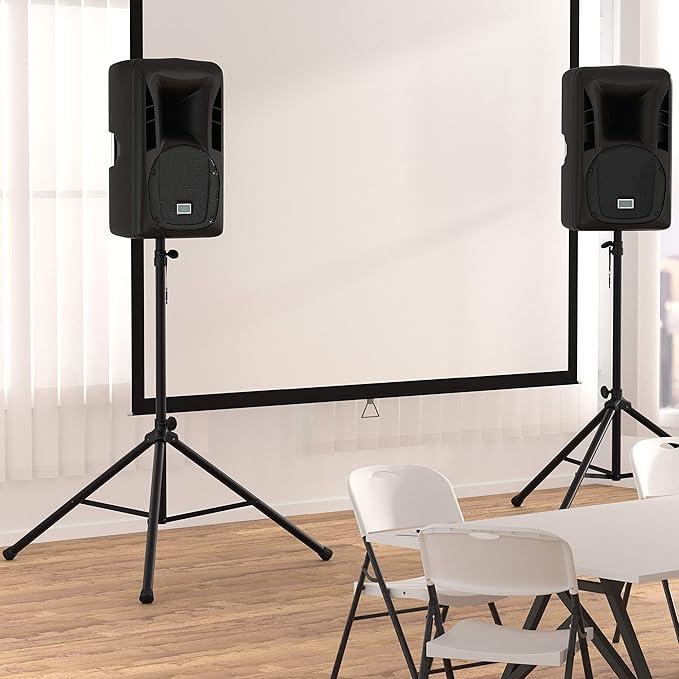 Amazon Basics Speaker Stand, Holds up to 99.2 lbs, Adjustable Height 52" to 73" - Image 6