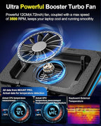 MOUNT PRO Gaming Laptop Cooling Pad, RGB Laptop Cooler Stand - Image 2