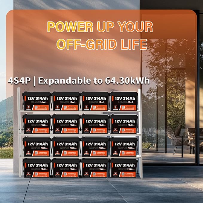 12V 314Ah LiFePO4 Lithium Battery Max. 4019Wh Energy, 15000+ Deep Cycles - Image 4