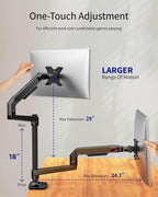 Dual Monitor Mount, Holds Screens up to 40 Inches and 25 lbs, Fully Adjustable - Image 3