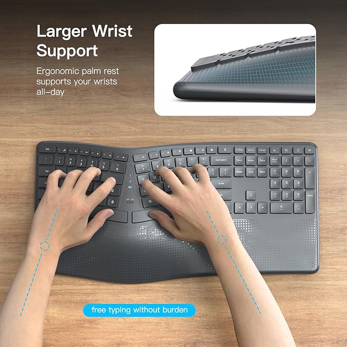 Ergonomic Wireless Keyboard - Image 3