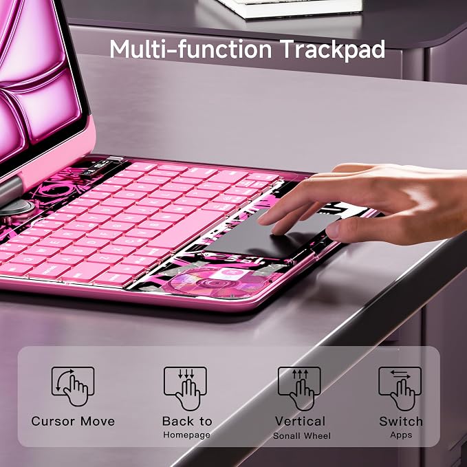 iPad Keyboard Case for iPad 10th Gen & 11th, Magic Wireless Keyboard - Image 4