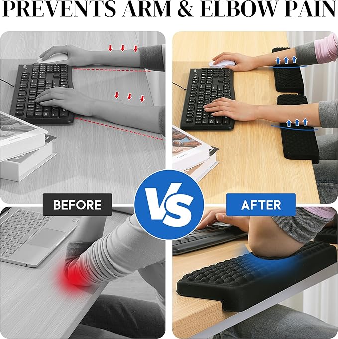 MABOZOO L-Shaped Desk Wrist Elbow Rests, Ergonomic Wrist Cushions - Image 6