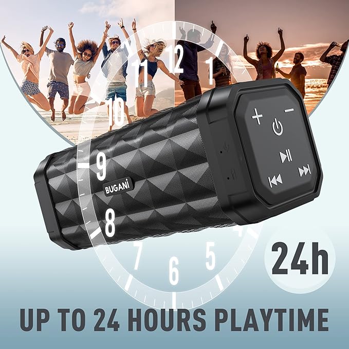 BUGANI Bluetooth Speakers Portable Bluetooth Speaker, 100ft Wireless Range - Image 4