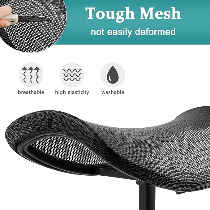 Footrest for Desk Adjustable Height 2-in-1 Function Rotatable Ergonomic Under - Image 6