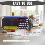 LETING Portable Mini USB FM Radio Speaker Music Player TF Card - Image 6