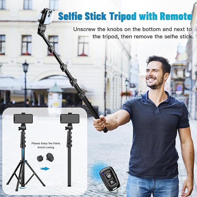 Victiv 70" Phone Tripod, Camera Stand Tripod - Image 5