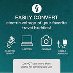 LiteFuze 500 Watt Step Up/Step Down Travel Voltage Converter, 220/110v to - Image 4