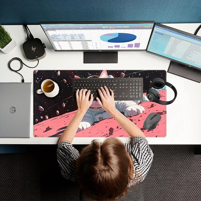 Cat Desk Mat Full Desk Mouse Pad Gaming Mat XXL, Fun Desktop Mats Computer - Image 7