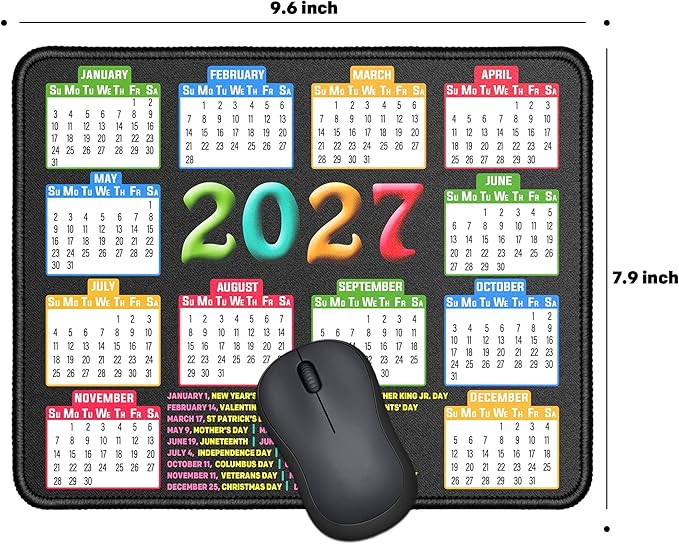 Mouse Pad with Stitched Edge, Computer Mouse Mat with Non-Slip Rubber Base - Image 2