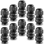 QILIPSU 10pcs M12L Long Thread Cable Gland Waterproof IP68 Nylon Strain Relief by QILIPSU