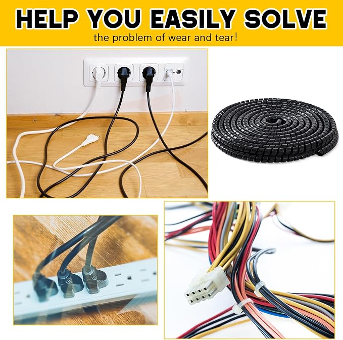Spiral Wrap Cable Protector, Safe 1.25" Od x 40' Pre Cut Lengths Hydraulic Hose - Image 5