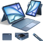 HOU iPad Air 11 Case with Keyboard Detachable Rotatable Magnetic Full by HOU