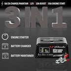 Schumacher Electric 6A Car Battery Charger and 50A Engine Starter, 3-in-1 - Image 2