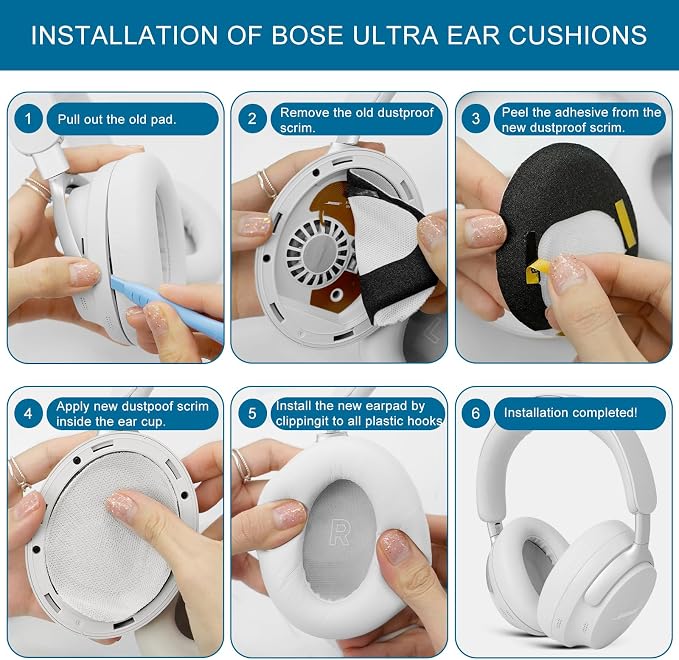 GEVO Earpads Replacement for Bose QuietComfort Ultra, Ear Pads Cushions - Image 5