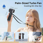 Portable Handheld Turbo Fan, 5000mAh Rechargeable Battery, Max 20Hrs Cooling - Image 6