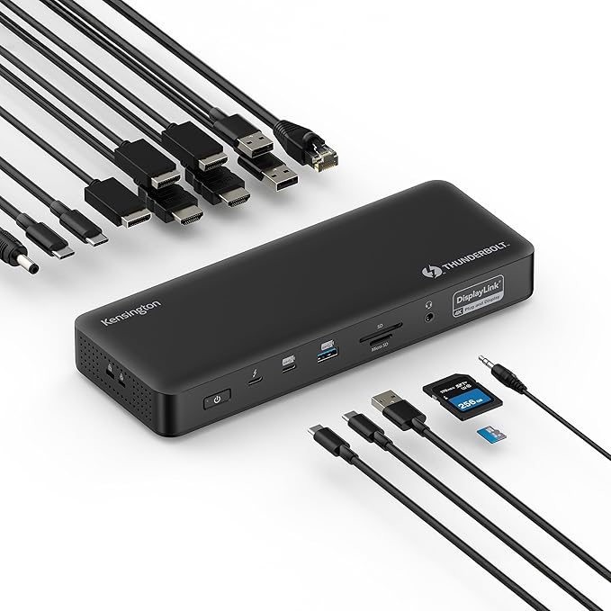 Kensington SD5910T DisplayLink Docking Station Thunderbolt 4, Quad 4K by Kensington