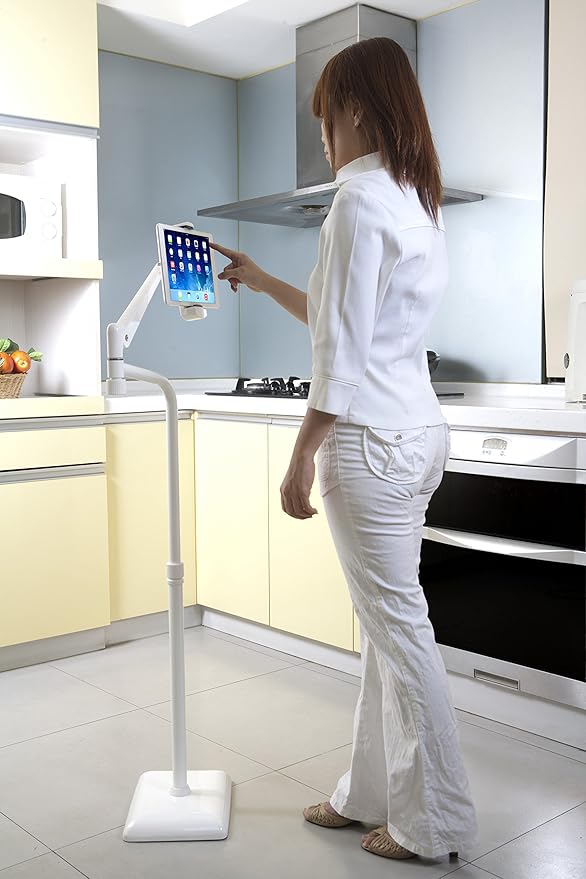 IDEE Tablet Floor Stand with 10lb Heavy Duty Base, 360 Degree Adjustable Tall - Image 7