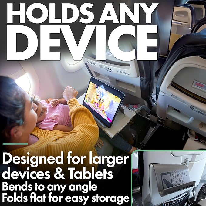 Airplane Tablet Holder, Extra Large 12x7” Flexible Cell Phone and Tablet Holder - Image 4