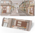 Tokyo Street Anime Kawaii Large Gaming Mousepad XXL Beige Cute Desktop Laptop by Brecoy