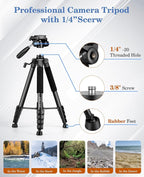 JOILCAN 75" Camera Tripod, Tripod - Image 6