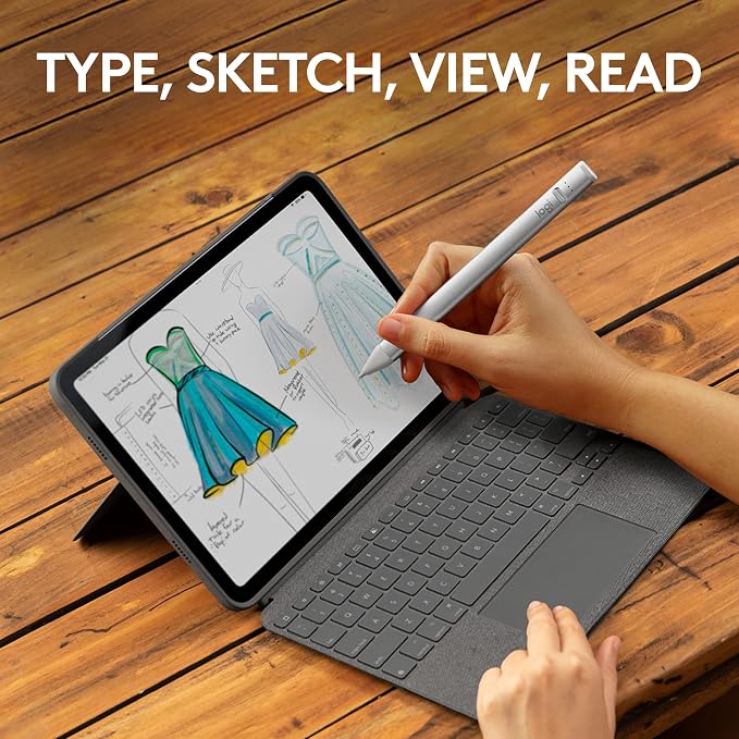 Logitech Combo Touch iPad Pro 11-inch Keyboard Case and Logitech Crayon Digital - Image 4