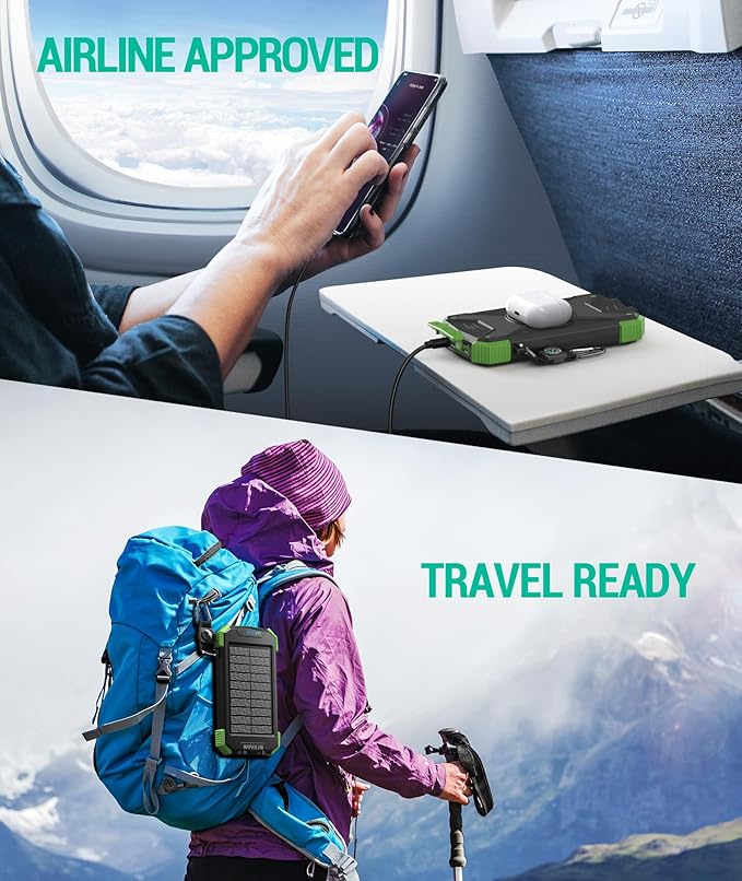 BLAVOR Solar Charger Power Bank 10, Portable Wireless Charger, 20W Fast - Image 8