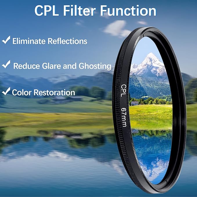 52MM Circular Polarizer Filter for Phone, Clip-on CPL Phone Camera Lens Filter - Image 2