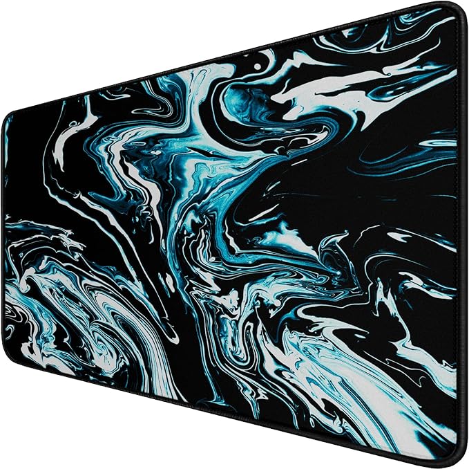 Gaming Mouse Pad with Stitched Edges, Durable Non-Slip Natural Rubber Base by Hsmienk