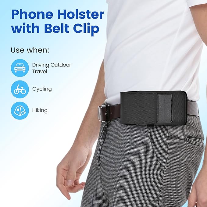 Mopaclle Nylon Phone Holster for iPhone 17 Pro iPhone 16 Pro 16e 15Pro 14 13 12 - Image 7