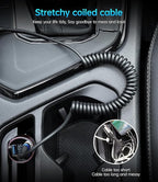 USB C Cable 3ft 2Pack Coiled USB A to USB C Charge Cord - Image 5