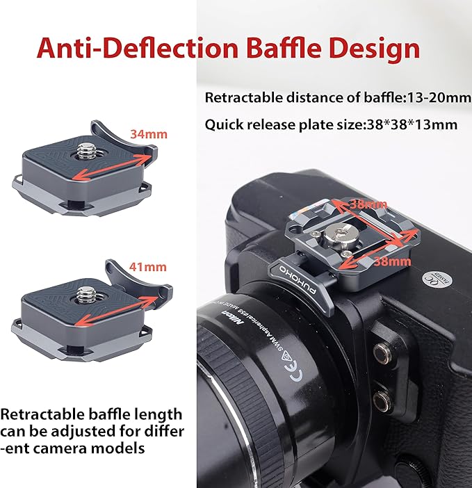 Camera Quick Release Plate Metal Anti-Deviation Universal Base Quick Release - Image 4