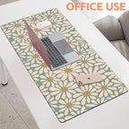 Mouse Pad Large Boho with Daisy Flowers Non-Slip Gaming Desk Mat with Stitched - Image 5
