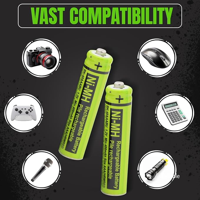 RocketBus 4 BK-40AAABU 1.2V 400mAh Ni-MH Rechargeable Battery Packs - Image 7
