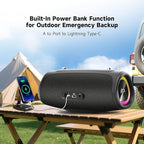 Portable Loud Bluetooth Speaker, 60W Large Subwoofer Wireless Bluetooth 5.3 - Image 5