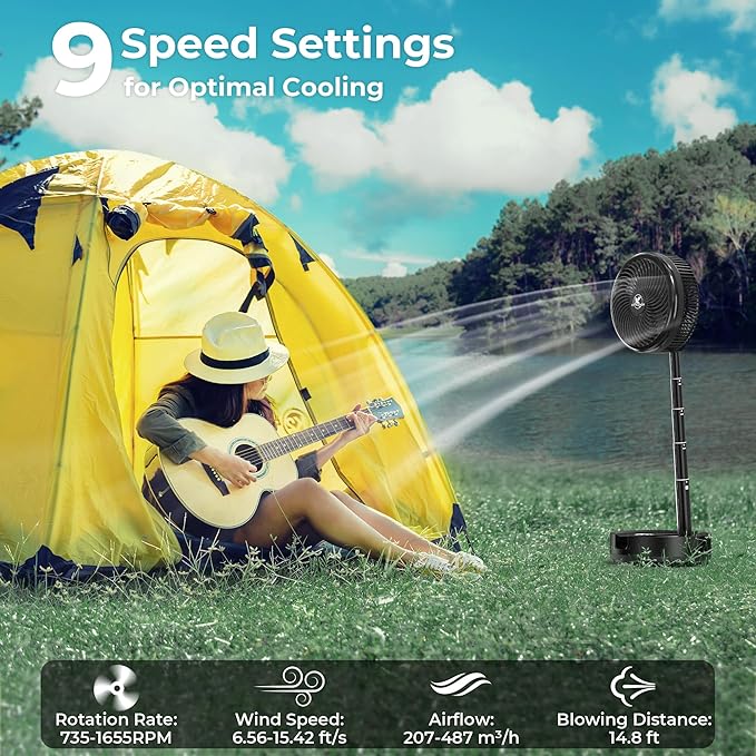 40000mAh Battery Operated Camping Fan - Image 3