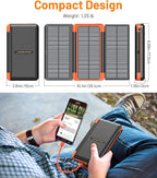 Power Bank Solar Charger 46800mAh Built in 4 Cables 3 Foldable Solar Panels - Image 7