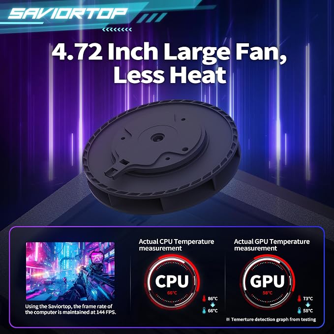 Brook Saviortop Gaming Laptop Cooler, IC Core Cooling Pad - Image 9