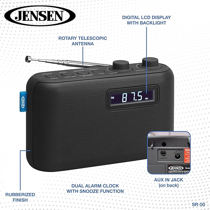 JENSEN SR-50 Portable AM/FM Digital Radio - Image 5