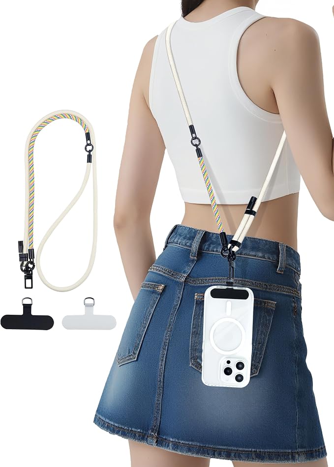 Phone Lanyard Crossbody, 3-in-1 Neck Strap& Wrist Strap, Adjustable Anti-Theft by KuakeCase