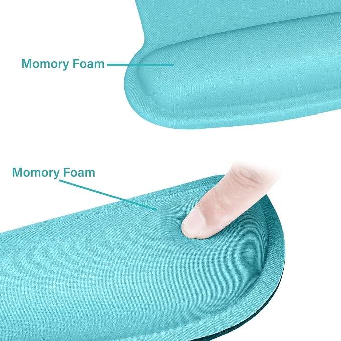 MOSISO Wrist Rest Support for Mouse Pad & Keyboard Set, Ergonomic Mousepad - Image 4