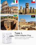 2 Pack Italy Travel Plug Adapter, Type L Power Adapter - Image 2