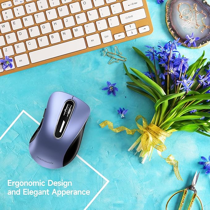 memzuoix 2.4G Wireless Mouse, 1400 DPI Mobile Optical Cordless Mouse - Image 6
